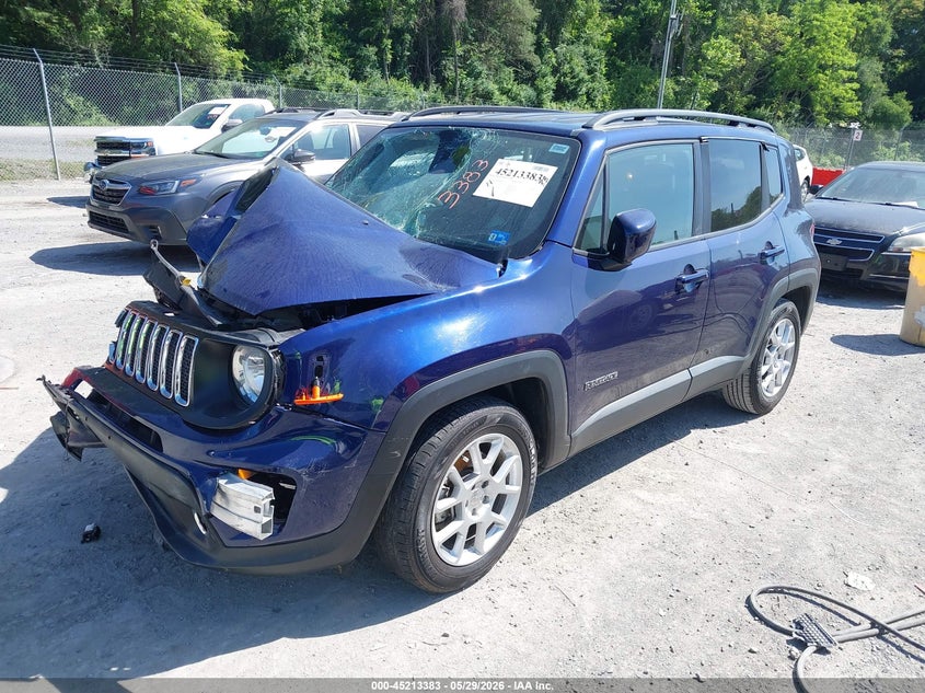 Vin: zacnjabb3lpl56882, lot: 45711144, jeep renegade latitude fwd 20202