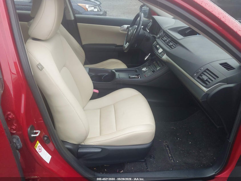 2012 Lexus Ct 1.8 Premium Red Lot 111045213555 Vin JTHKD5BH5C2091397