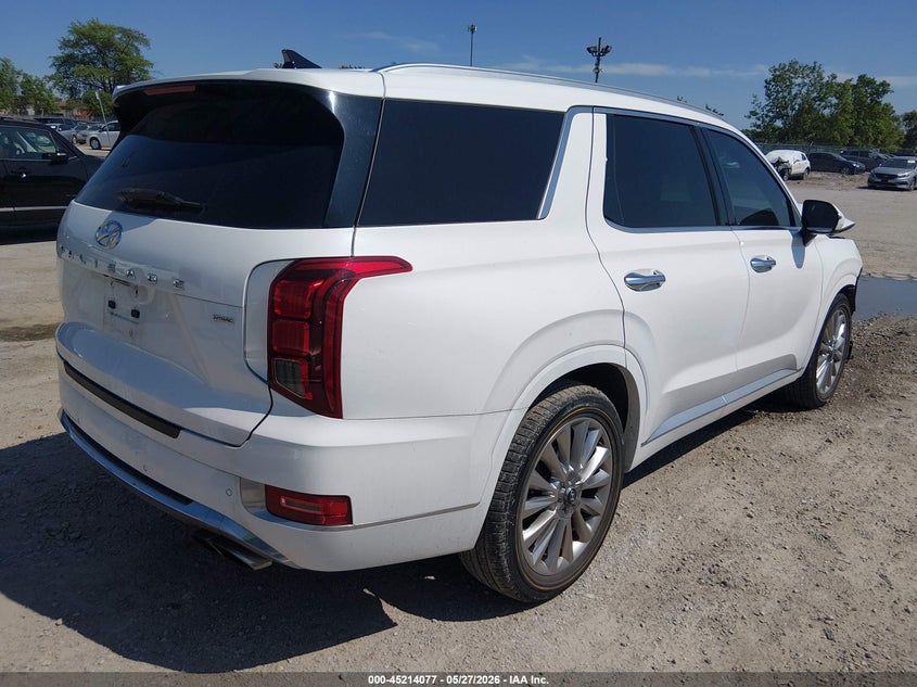 Vin: km8r5dhe2lu096108, lot: 45711832, hyundai palisade limited 20204