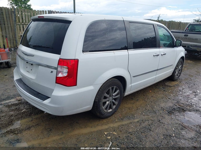 Vin: 2c4rc1hg5fr590166, lot: 45711891, chrysler town & country s 20154