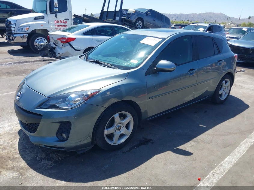2012 Mazda 3 2.0 I Grand Touring green Lot 111045214296 Vin JM1BL1M70C1625798
