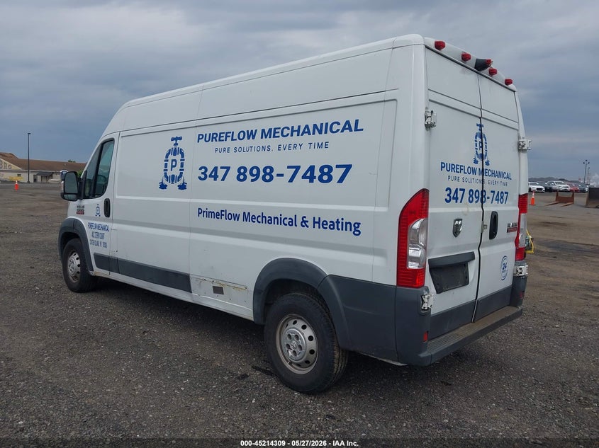 Vin: 3c6trvdg5ee109972, lot: 45712064, ram promaster 2500 high roof 20143