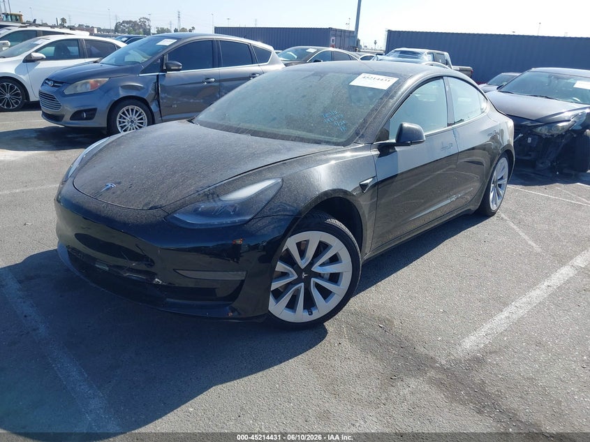 Vin: 5yj3e1ea0mf998373, lot: 45712186, tesla model 3 standard range plus rear-wheel drive 20212