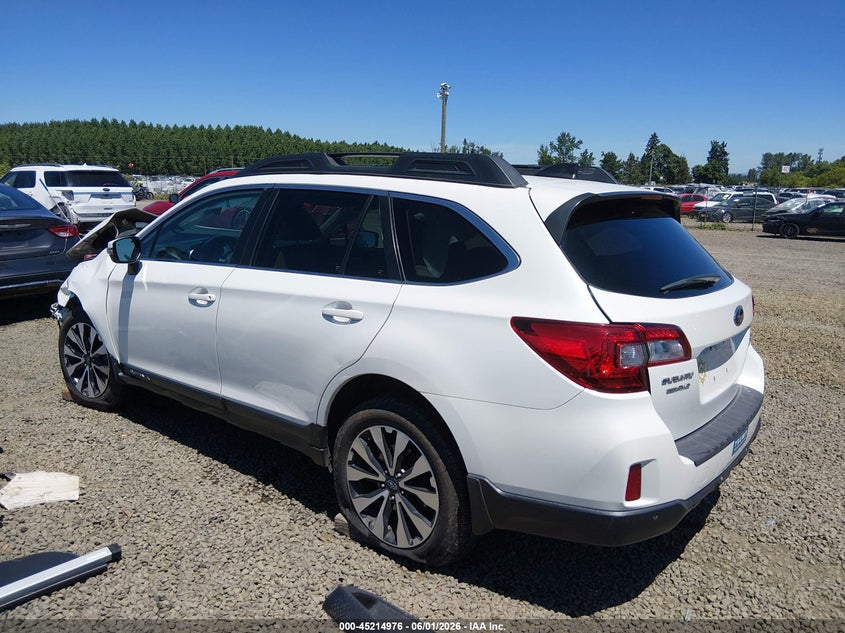 Vin: 4s4bsancxh3329256, lot: 45712731, subaru outback 2.5i limited 20173