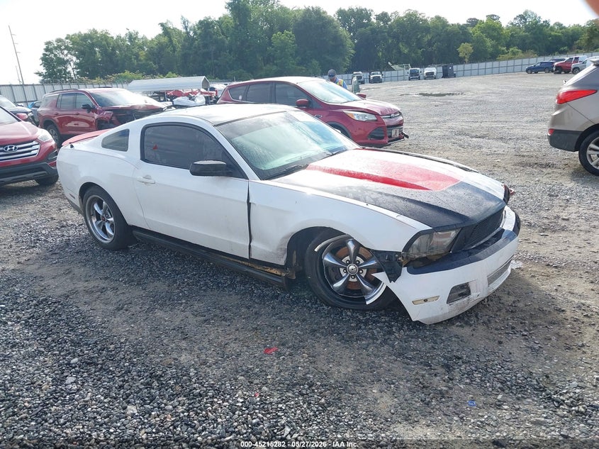2012 Ford Mustang 3.7 V6 white Lot 111045215282 Vin 1ZVBP8AM8C5206076