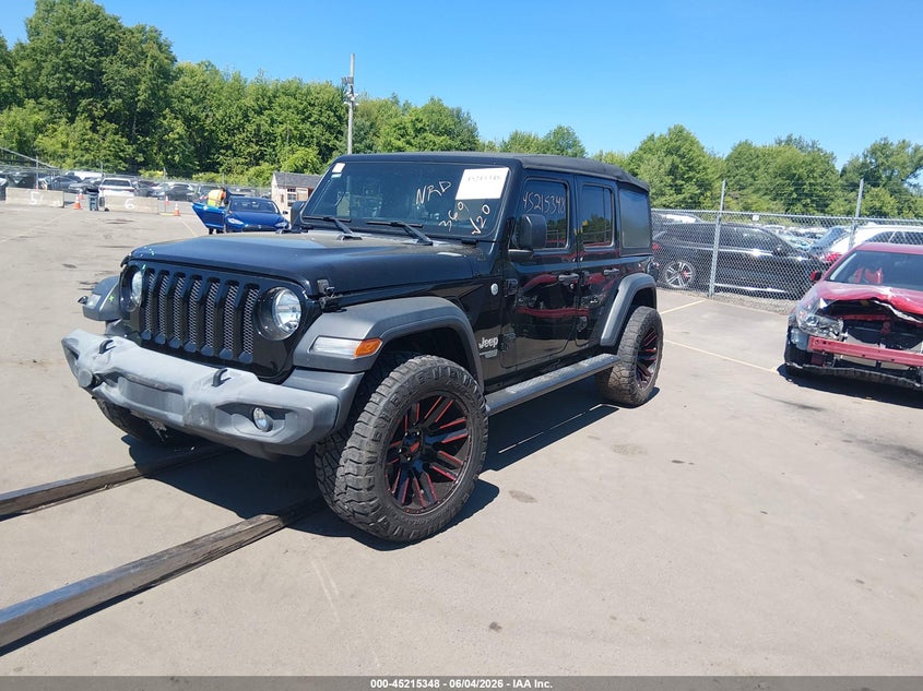 Vin: 1c4hjxdg6kw503967, lot: 45713103, jeep wrangler unlimited sport s 4x4 20192