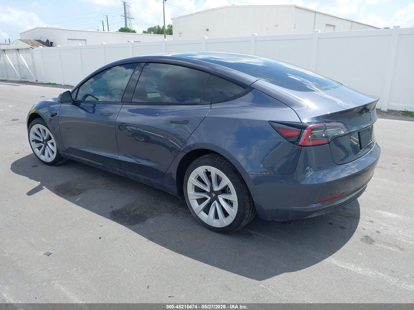 Vin: 5yj3e1ea5nf303645, lot: 45713229, tesla model 3 rear-wheel drive 20223