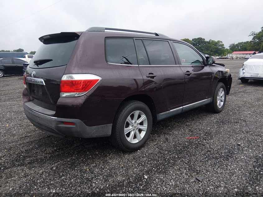 Vin: 5tdzk3ehxbs035646, lot: 45713355, toyota highlander base v6 20114
