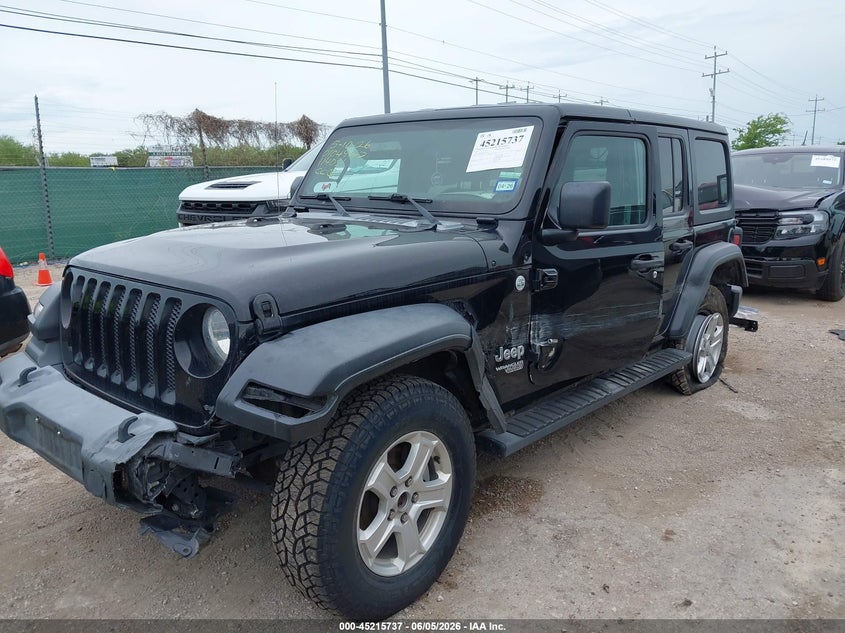 Vin: 1c4hjxdn9lw114031, lot: 45713492, jeep wrangler unlimited sport s 4x4 20202