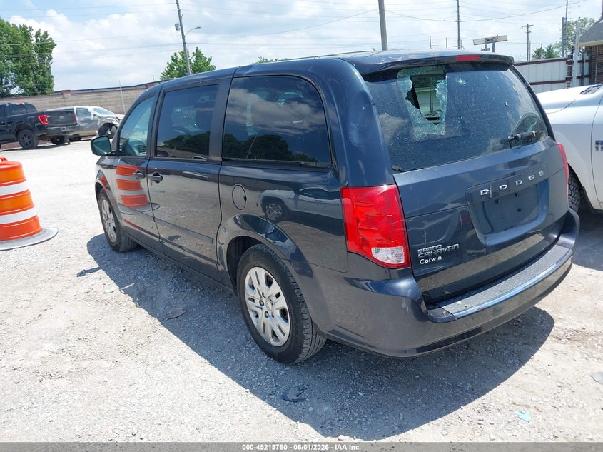 Vin: 2c4rdgbg7er191248, lot: 45713515, dodge grand caravan se 20143