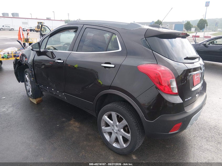 Vin: kl4cjgsb7fb128373, lot: 45713862, buick encore leather 20153