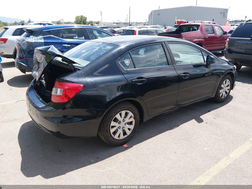 2012 Honda Civic 1.8 Lx black Lot 111045216337 Vin 19XFB2F51CE324475