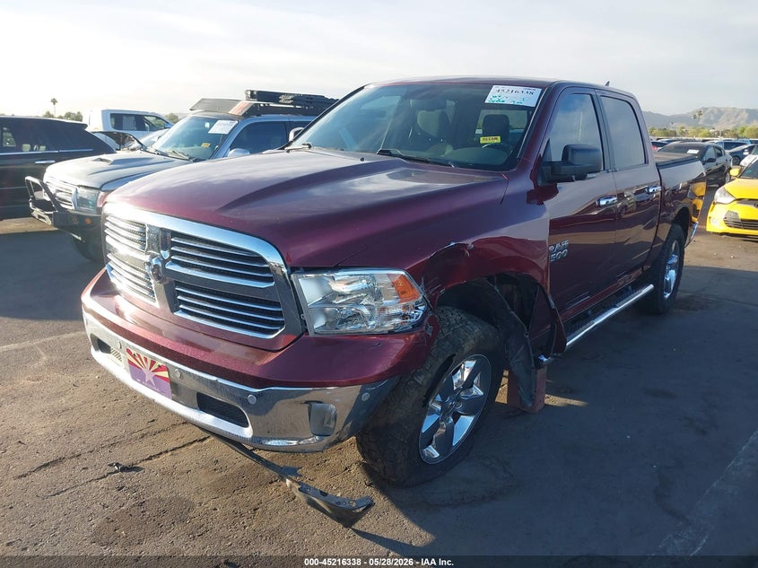 Vin: 1c6rr7lg9js218224, lot: 45714093, ram 1500 big horn  4x4 5'7 box 20182