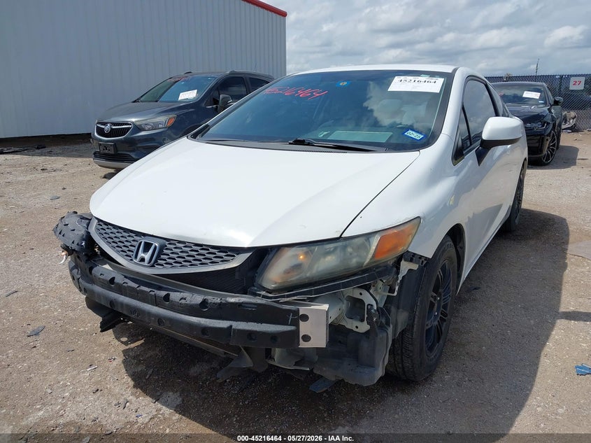 2012 Honda Civic 1.8 Lx white Lot 111045216464 Vin 2HGFG3B56CH524240