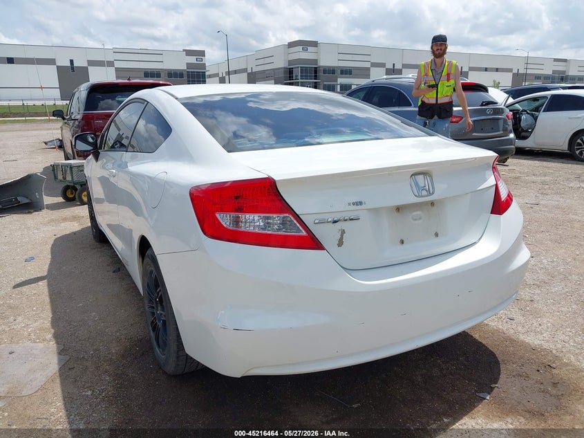 2012 Honda Civic 1.8 Lx white Lot 111045216464 Vin 2HGFG3B56CH524240