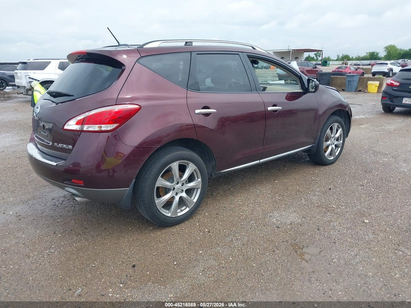 Vin: jn8az1mu8dw201259, lot: 45714344, nissan murano le 20134