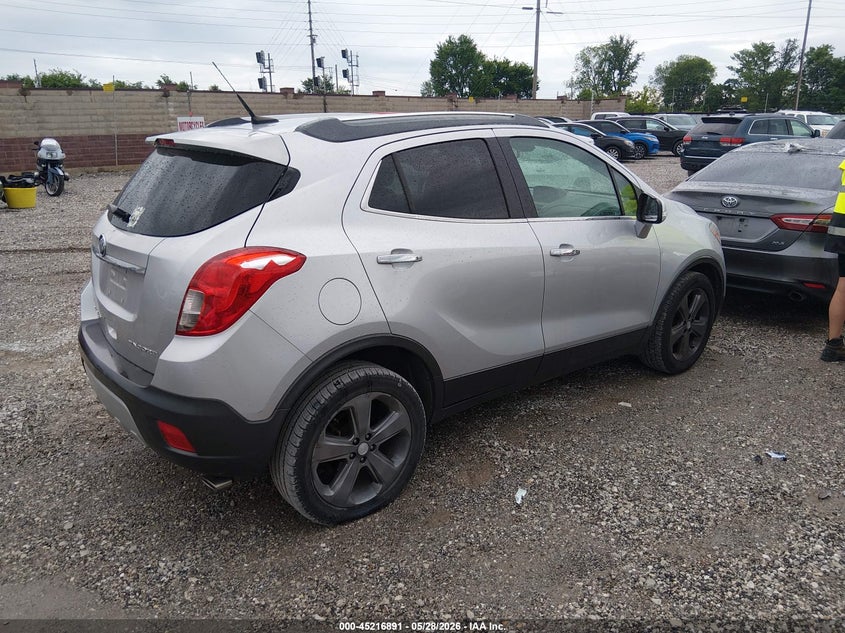 Vin: kl4cjcsb2eb777408, lot: 45714646, buick encore leather 20144