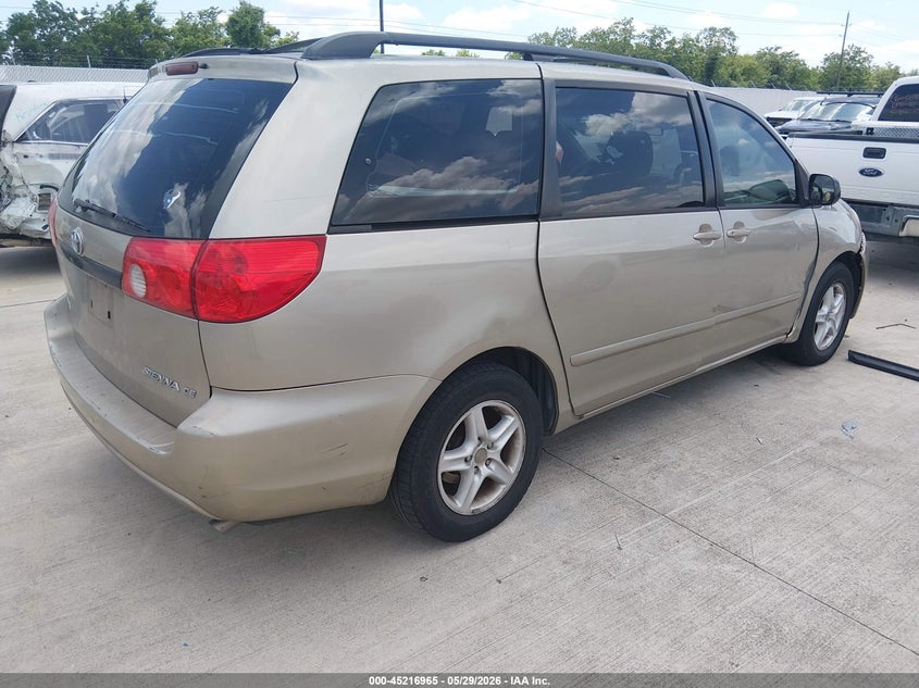 Vin: 5tdkk4cc1as324489, lot: 45714720, toyota sienna ce 20104