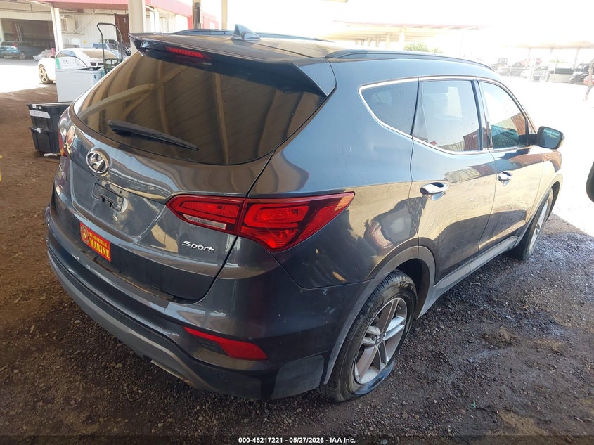 Vin: 5xyzu3lbxhg446639, lot: 45714981, hyundai santa fe sport 2.4l 20174