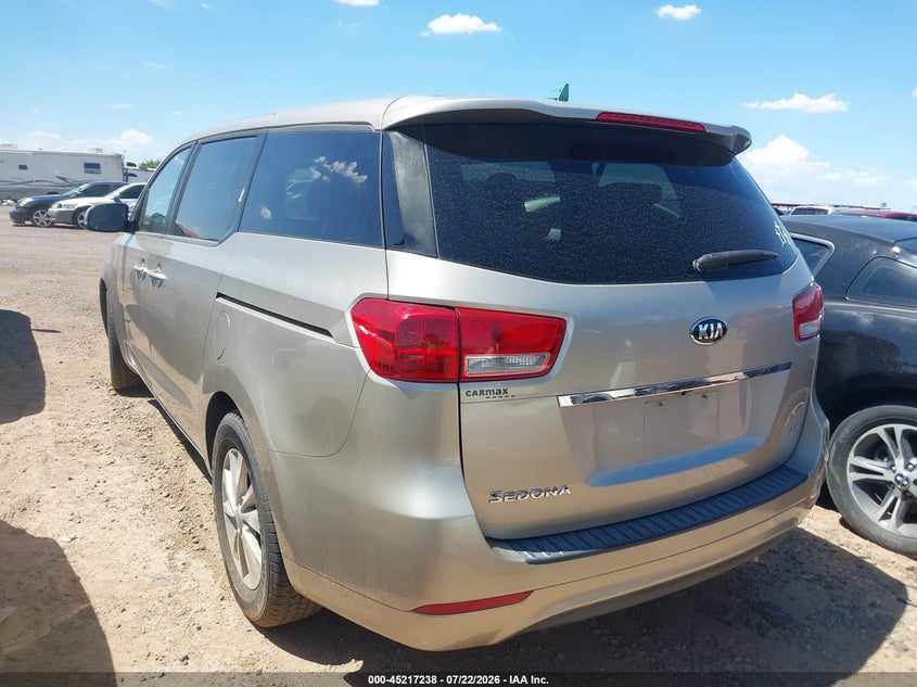 Vin: kndmb5c14h6227987, lot: 45714998, kia sedona lx 20173