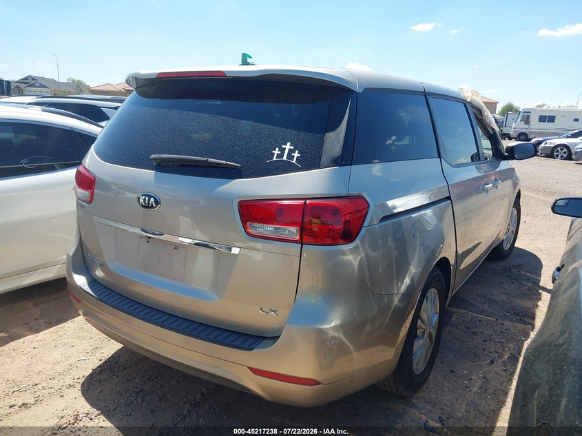 Vin: kndmb5c14h6227987, lot: 45714998, kia sedona lx 20174