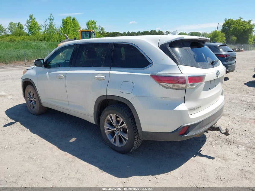 Vin: 5tdzkrfh7gs172326, lot: 45715057, toyota highlander le plus v6 20163