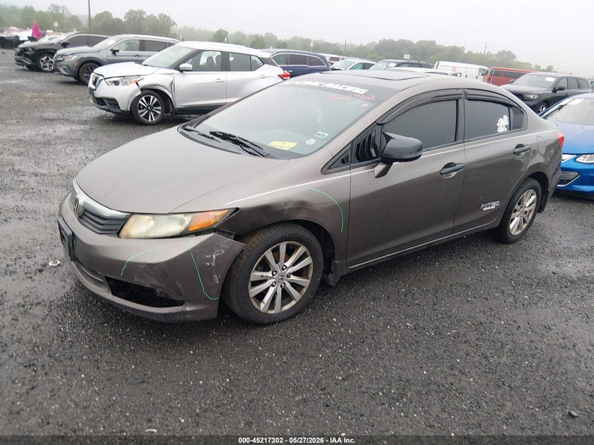 2012 Honda Civic 1.8 Ex brown Lot 111045217302 Vin 2HGFB2F8XCH527722