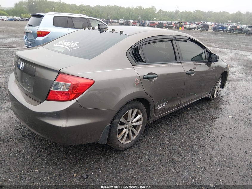 2012 Honda Civic 1.8 Ex brown Lot 111045217302 Vin 2HGFB2F8XCH527722