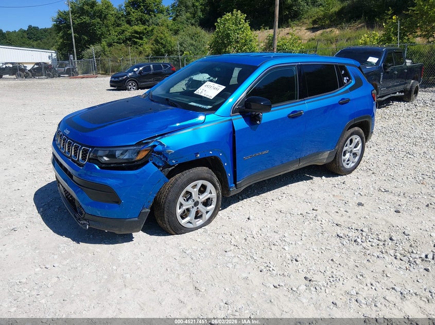 Vin: 3c4njdan8st520800, lot: 45715212, jeep compass sport 4x4 20252
