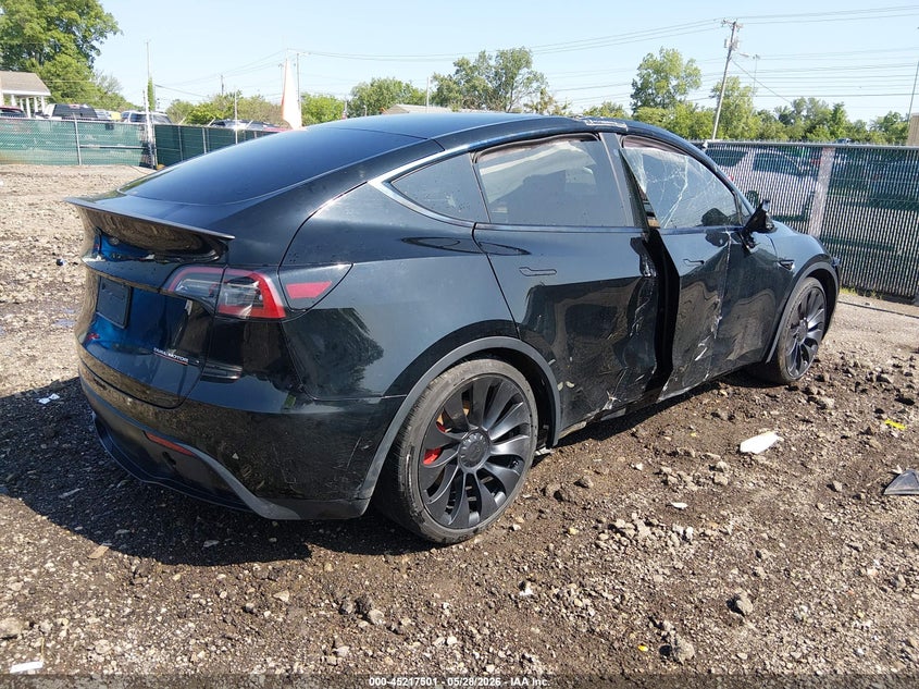Vin: 7saygdef6nf533906, lot: 45715262, tesla model y performance dual motor all-wheel drive 20224