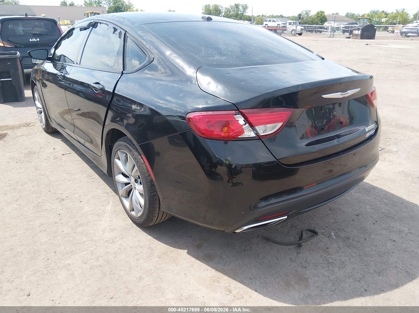 Vin: 1c3cccbbxgn130325, lot: 45715460, chrysler 200 s 20163
