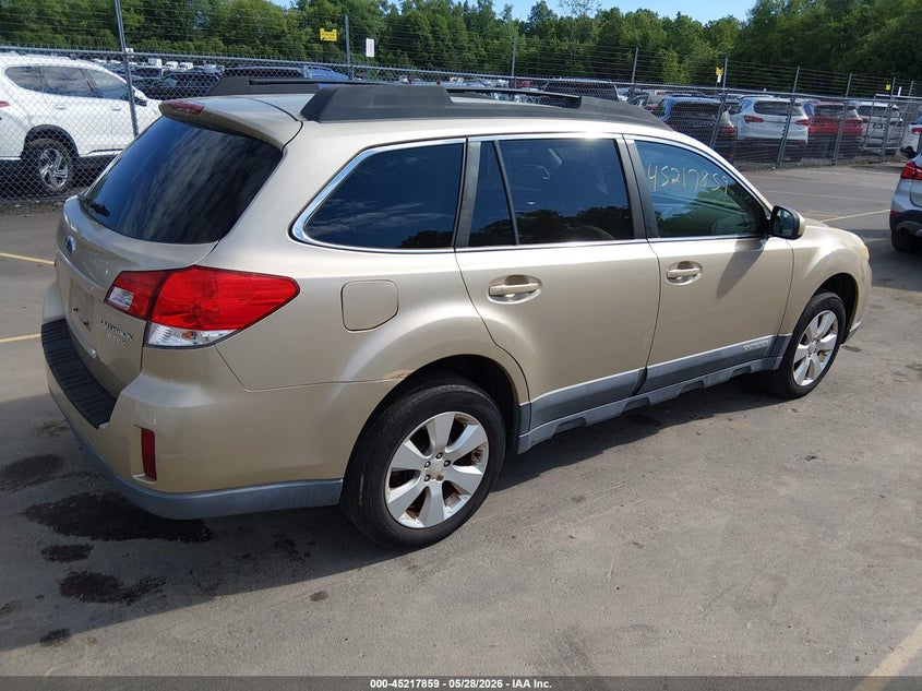 Vin: 4s4brbkc1a3381211, lot: 45715620, subaru outback 2.5i limited 20104