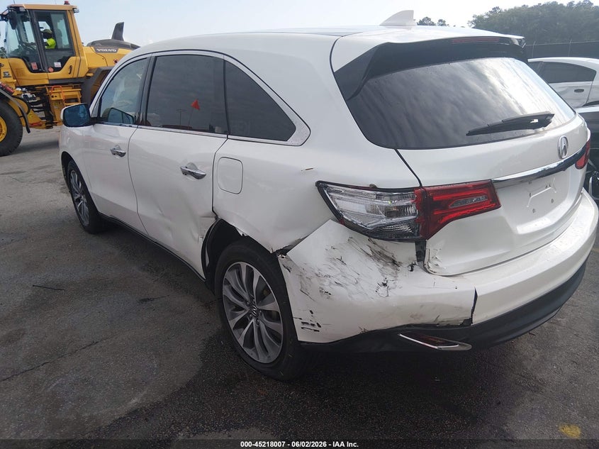2016 Acura Mdx Technology Acurawatch Plus Packages/Technology Package VIN: 5FRYD4H4XGB017534 Lot: 45218007