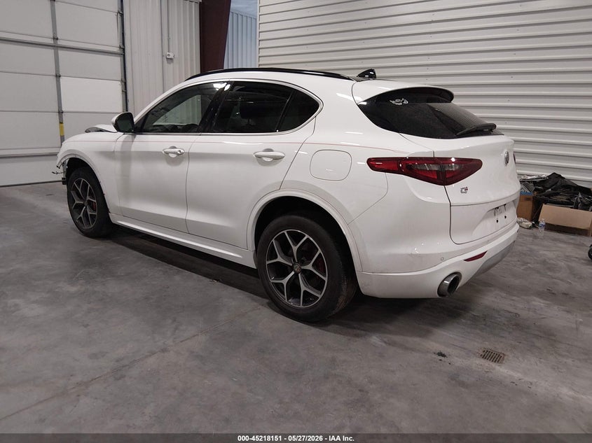 Vin: zaspakbn3m7d01267, lot: 45715912, alfa romeo stelvio ti awd 20213