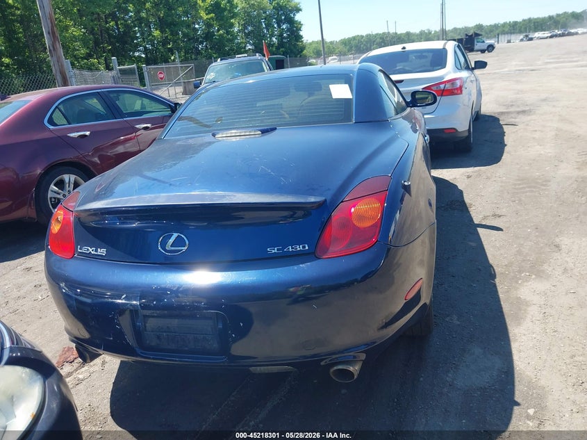 2002 Lexus Sc 430 VIN: JTHFN48Y720024147 Lot: 45218301