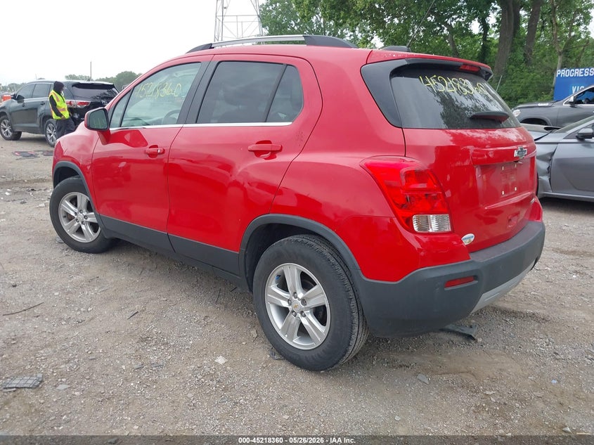 Vin: kl7cjlsb7fb114730, lot: 45716121, chevrolet trax lt 20153