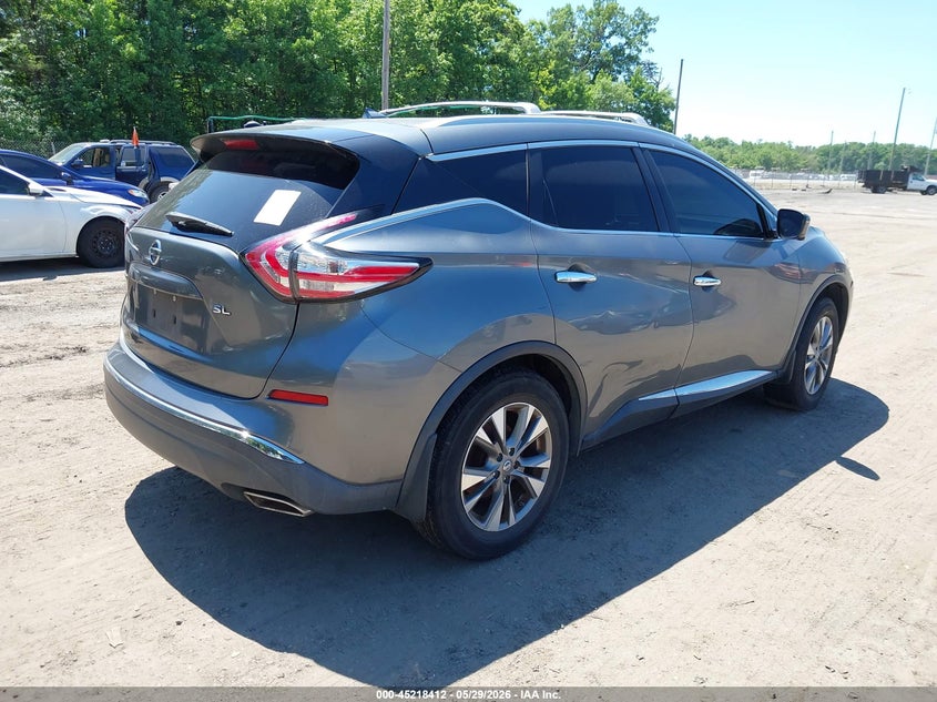 Vin: 5n1az2mg8gn139783, lot: 45716173, nissan murano sl 20164