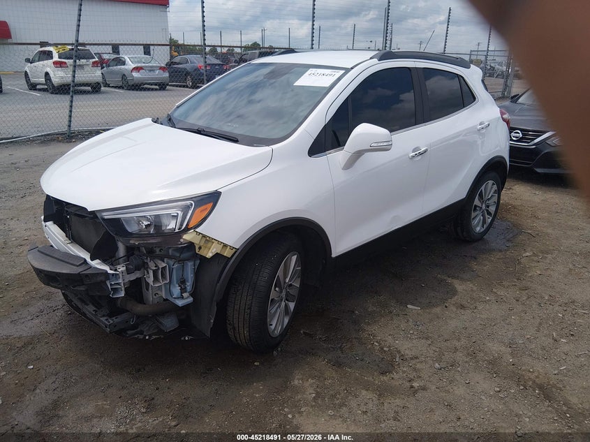 Vin: kl4cjasb3hb045927, lot: 45716252, buick encore preferred 20172