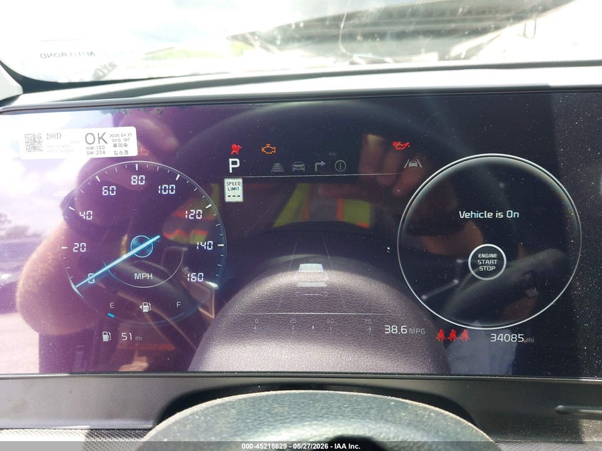 2025 KIA SPORTAGE HYBRID 1.6L I-4 DI, DOHC, V(VIN: KNDPXCDG4S7257045
