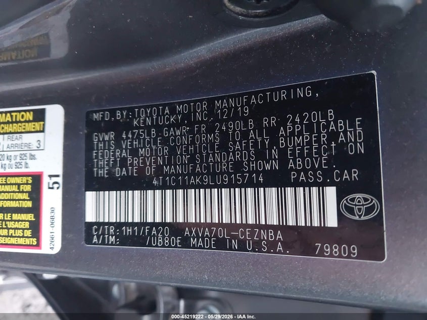 TOYOTA CAMRY - zdjęcie 9
