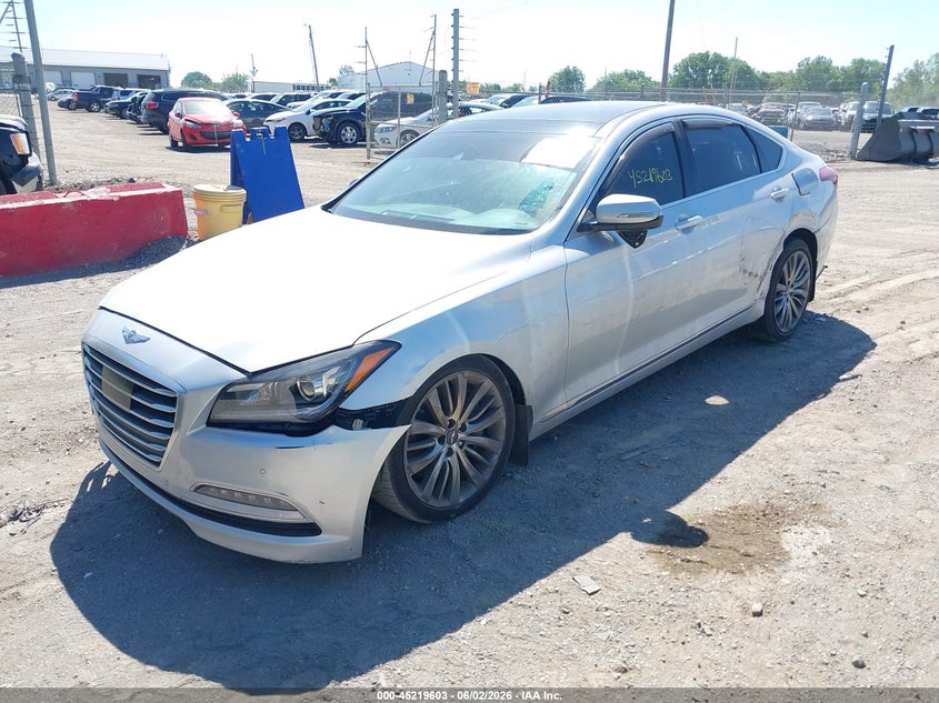 Vin: kmhgn4jf1fu053040, lot: 45717364, hyundai genesis 5.0 20152
