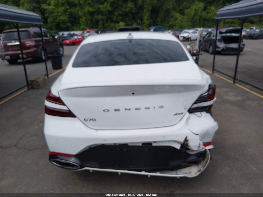 2022 Genesis G70 3.3T Awd VIN: KMTG54TE9NU090927 Lot: 45219801