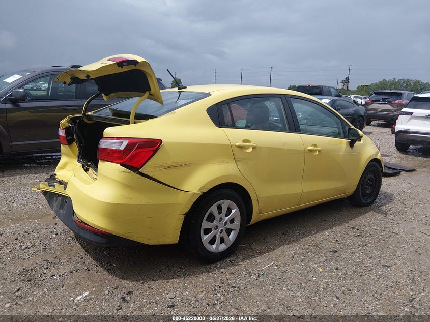Vin: knadm4a32g6620973, lot: 45717761, kia rio lx 20164