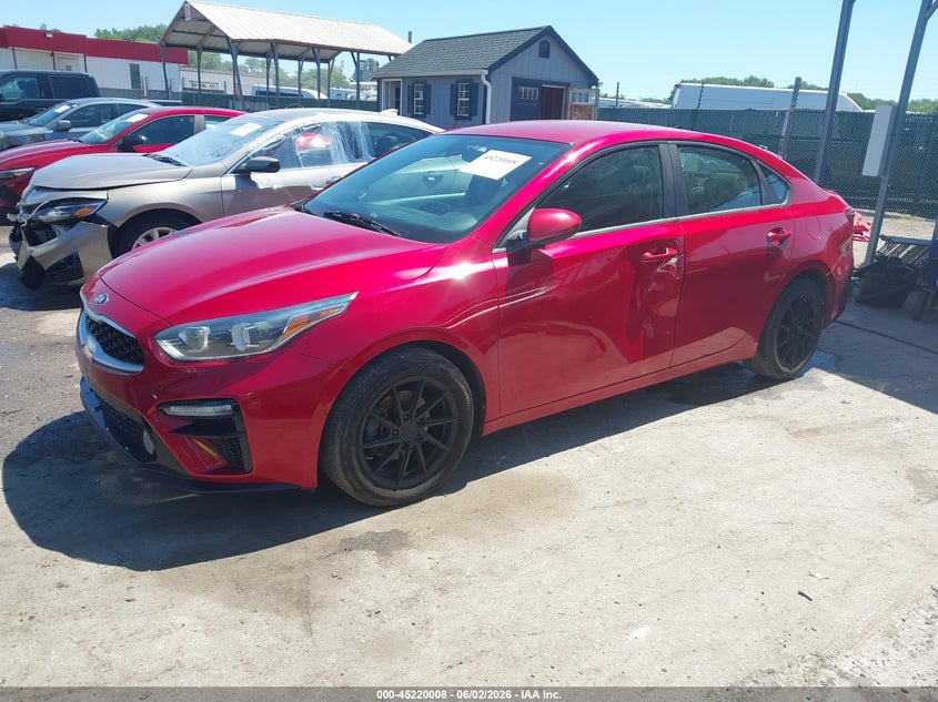 Vin: 3kpf24ad2le188111, lot: 45717769, kia forte lxs 20202