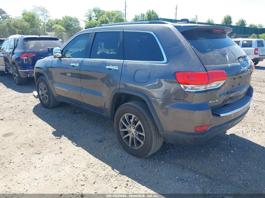 Vin: 1c4rjfbg4gc472020, lot: 45717855, jeep grand cherokee limited 75th anniversary 20163