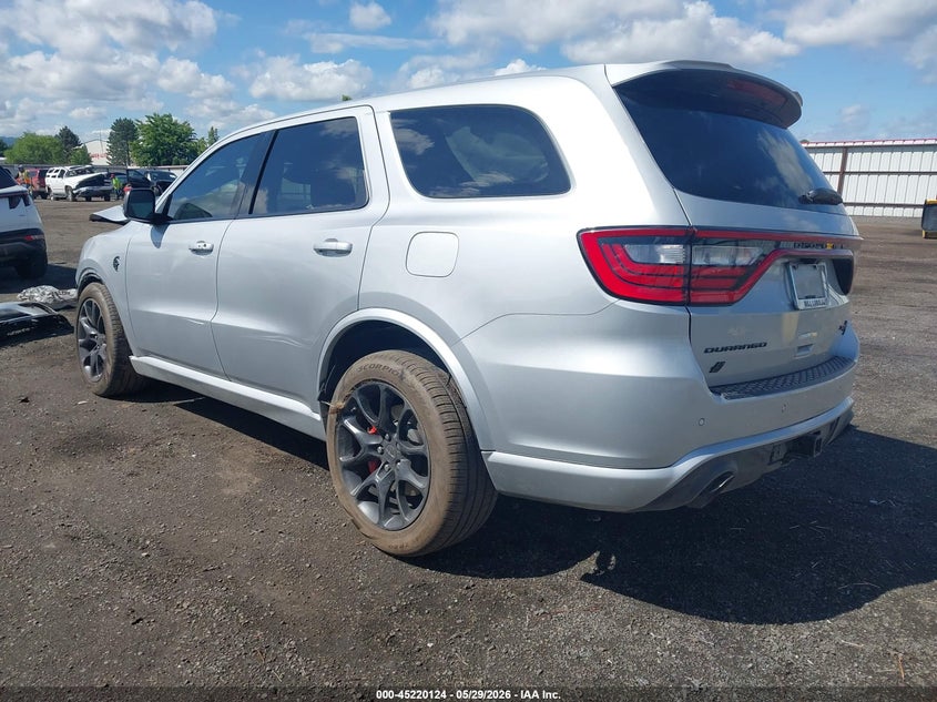 Vin: 1c4sdjh9xsc502778, lot: 45717885, dodge durango srt hellcat silver bullet awd 20253