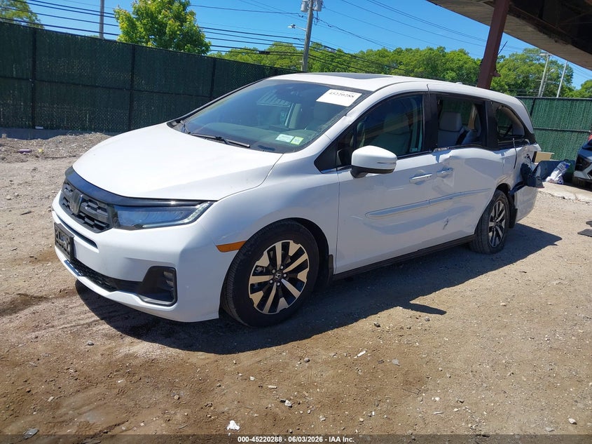 Vin: 5fnrl6h6xsb069289, lot: 45718049, honda odyssey ex-l 20252