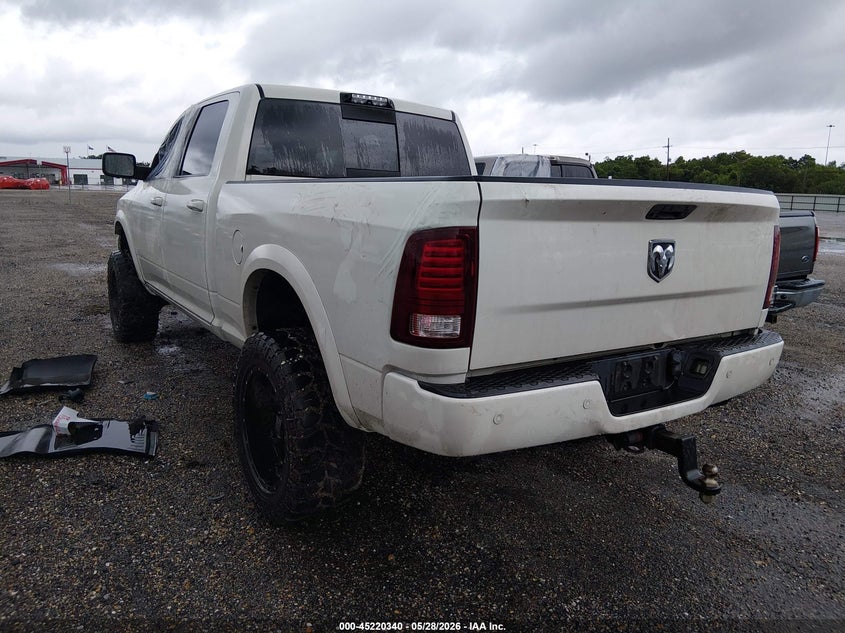 Vin: 3c6ur5fl0jg380063, lot: 45718101, ram 2500 laramie  4x4 6'4 box 20183