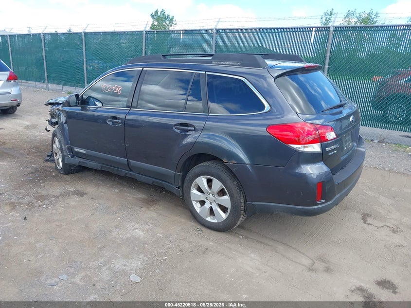 2012 Subaru Outback 2.5 2.5I Premium grey Lot 111045220518 Vin 4S4BRBCC8C3221716
