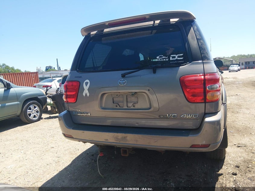2002 Toyota Sequoia Limited V8 VIN: 5TDBT48A02S137301 Lot: 45220543